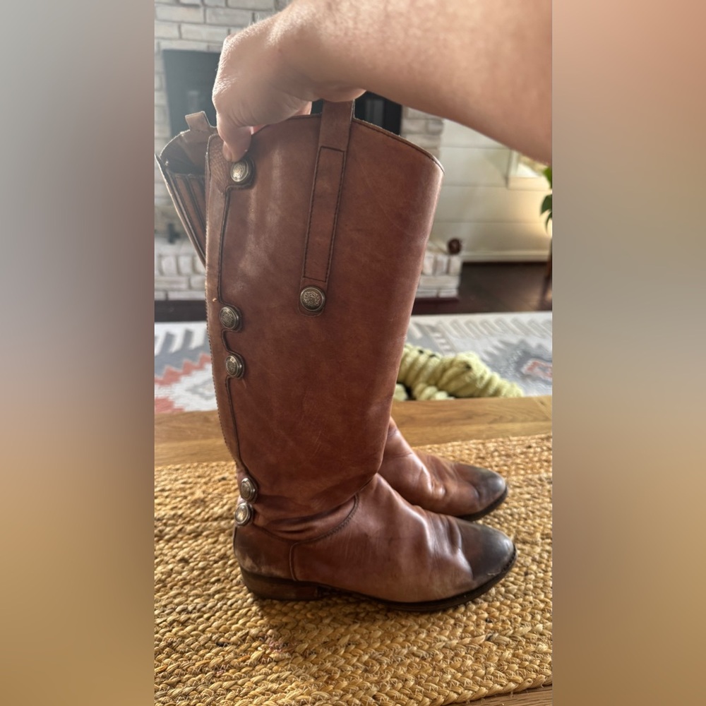 Arturo Chiang Size 9 Brown Leather Riding Boots